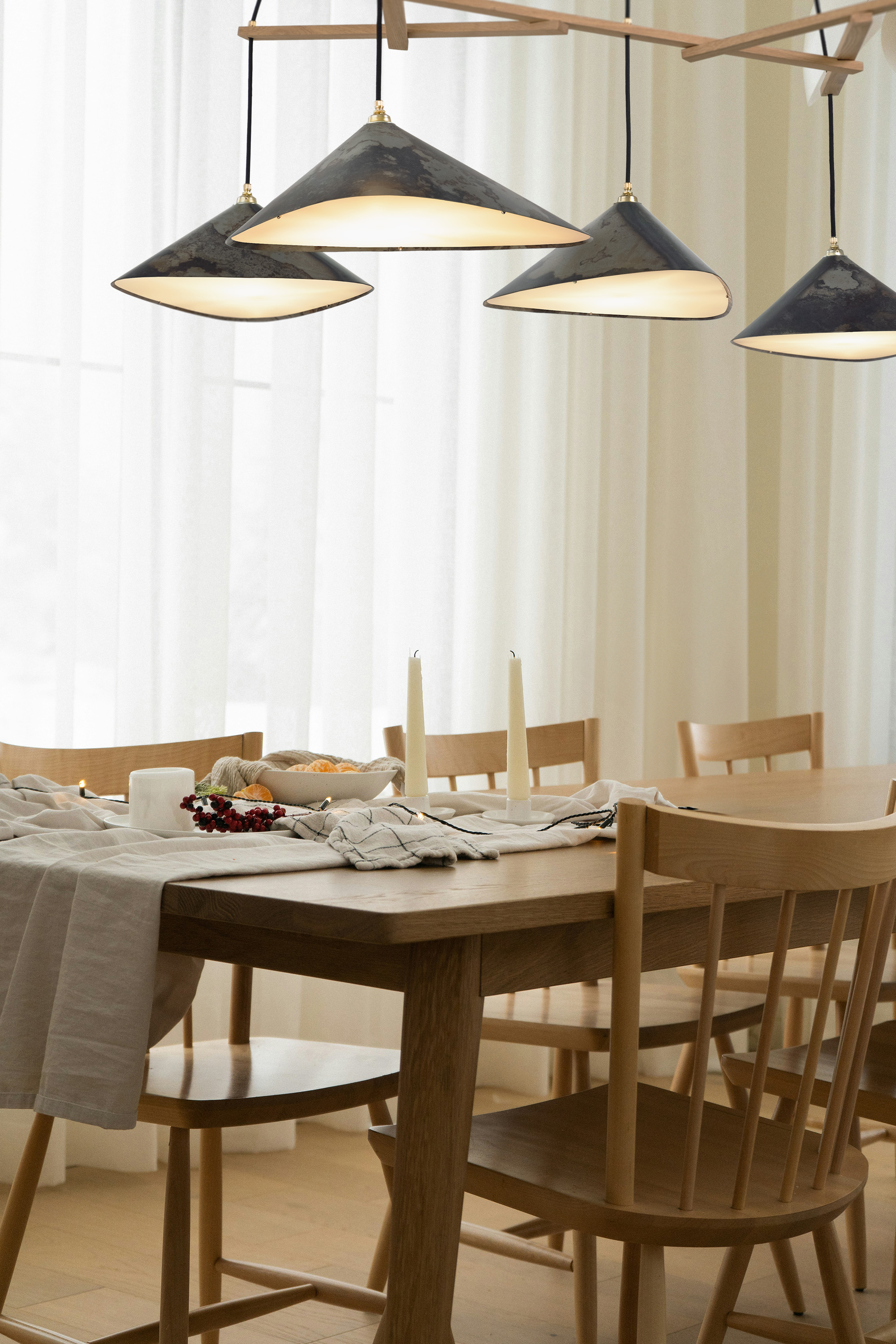 MOSS Objects finish options for restaurant pendant lighting