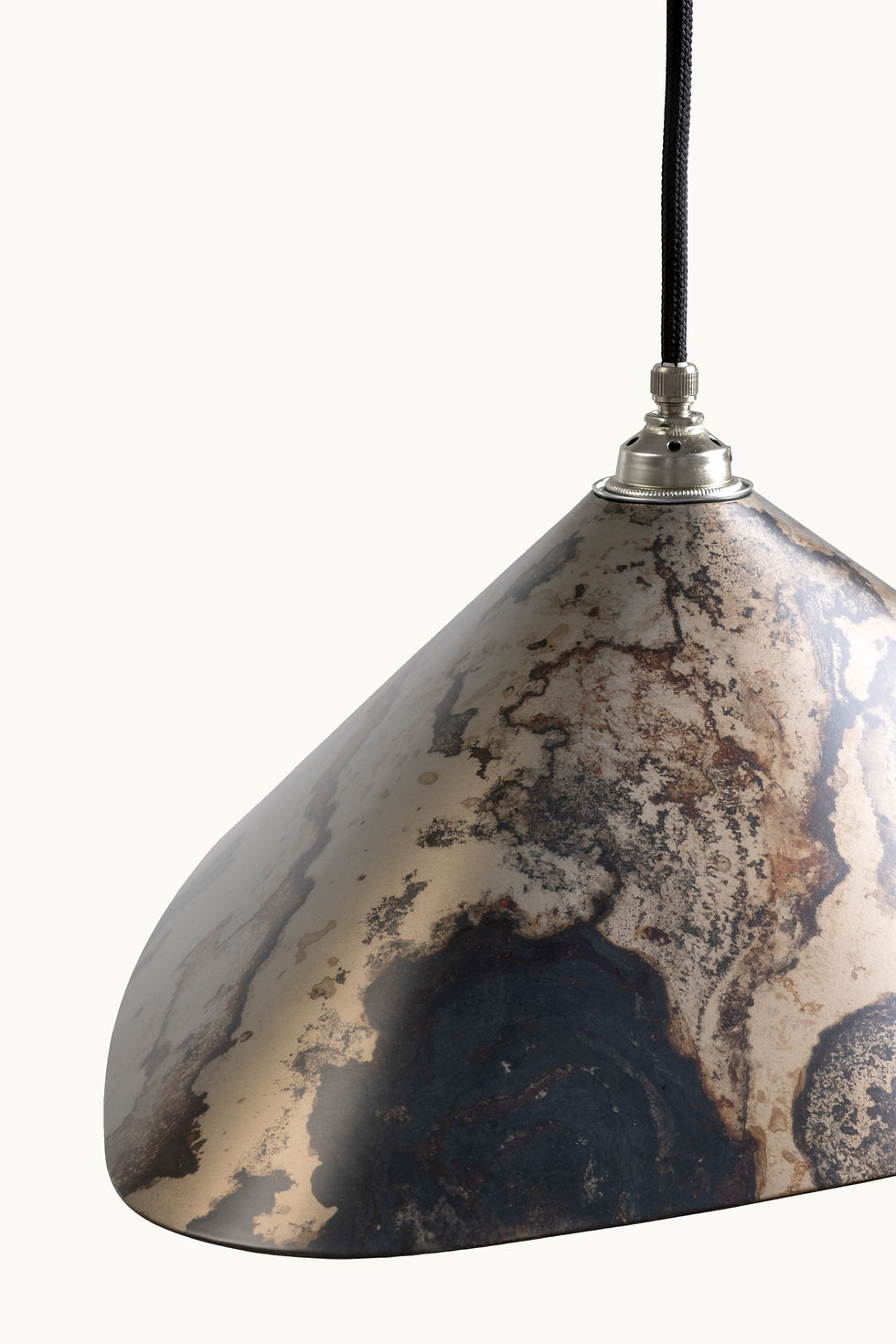 Close-up view of a handmade lamp shade showcasing fine German craftsmanship