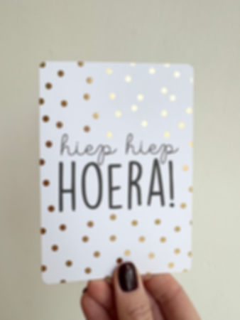 Kaartje -  Hoera 