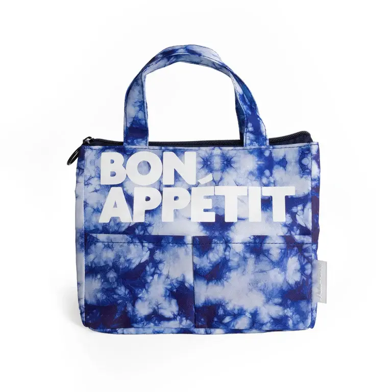 Lunch BAG - koeltas - Blauw gevlekt