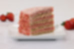 Great Humor Strawberry Velvet Cake Slice