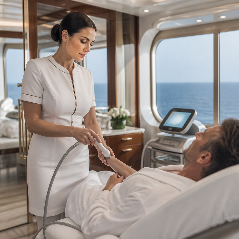 visual to support helix Healthy Ageing & Regeneration a cruise ship from a beautiful elega