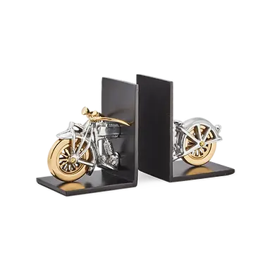 Motorcycle Bookends Aluminum  Pendulux