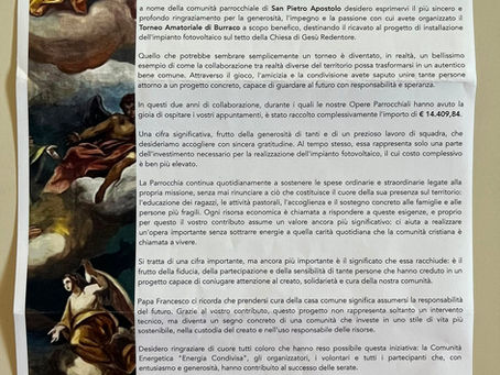 Progetto Parrocchia San Pietro Apostolo Borgio Verezzi