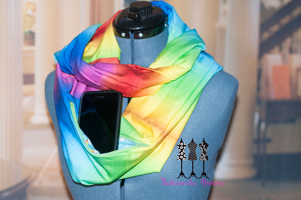 Thumbnail: Rainbow Pocket Infinity Scarf