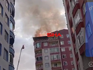 Konya'da bulunan bir apartmanda yangın çıktı!