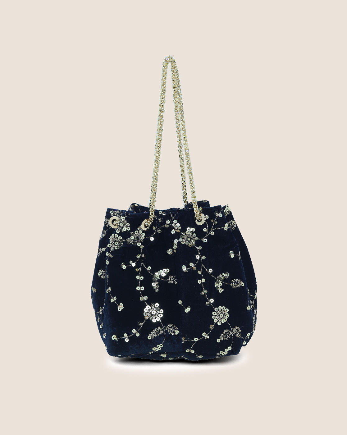 BATASHA EMBROIDERED VELVET PARTY POTLI