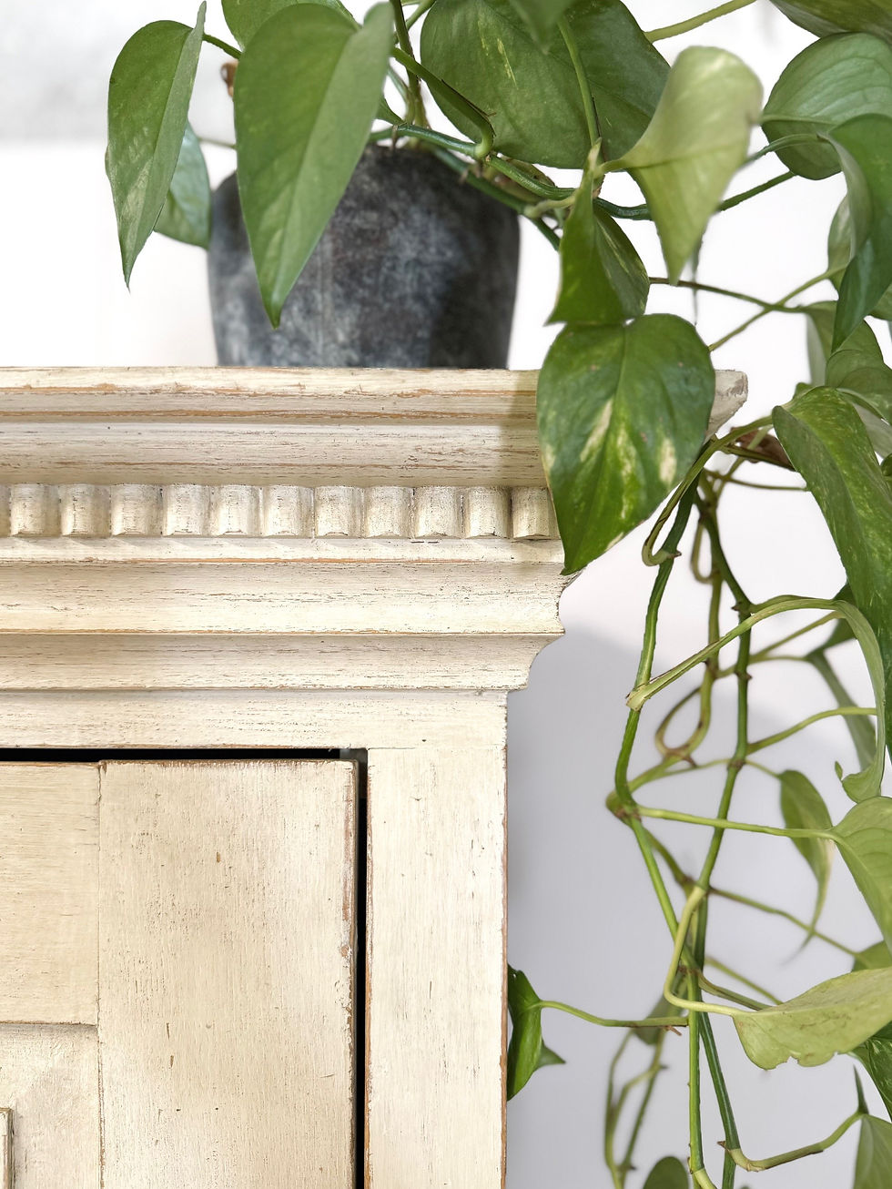 Thumbnail: Gustavian Hanging Wardrobe With Drawers