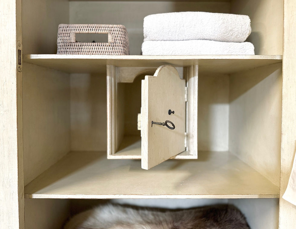 Thumbnail: Gustavian Shelved Wardrobe With Drawers