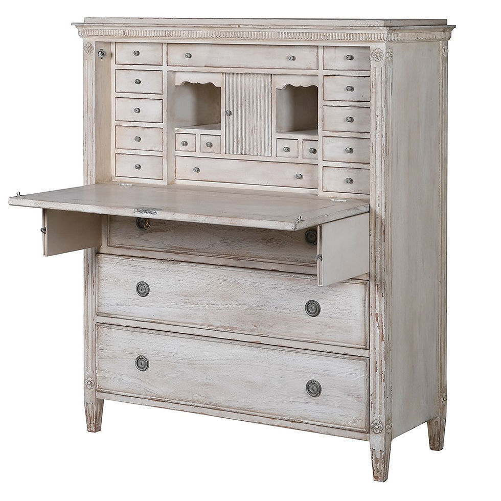 Thumbnail: Gustavian 3 Drawer Chest with Hidden Secretaire Desk With perfectly sized drawers and a hidden writing desk