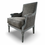 Thumbnail: Gustavian Style Bergère Chair - Tweed