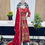 Thumbnail: Elegant Valentines Special Red Faux Georgette Heavy Embroidery Gown Set