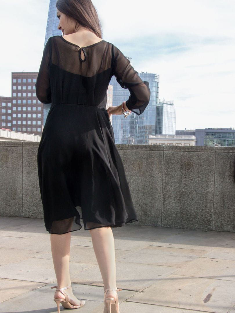 Thumbnail: Black Color Dress forYoung Girls