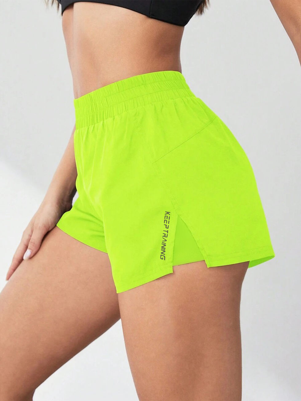 Thumbnail: 2026 New Style Faux Two-Piece Anti-Exposure Yoga Shorts Sports Shorts Running Fi