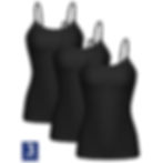Thumbnail: Anfilia Women  Cotton Shelf Bra Camisole Tops Adjustable Spaghetti Strap Tank To