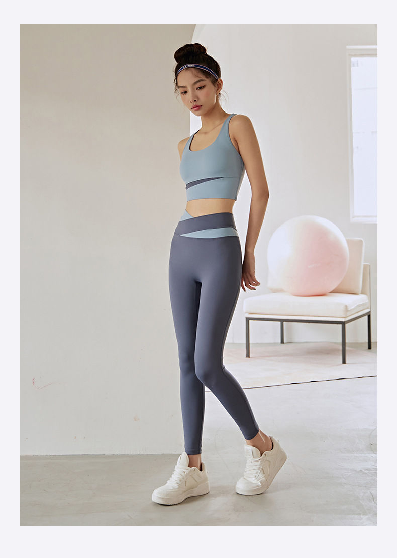 Thumbnail: Two Piece Yoga Set Women Sportswear Suit Outfit Gym Leggings With Bra Pants Spor