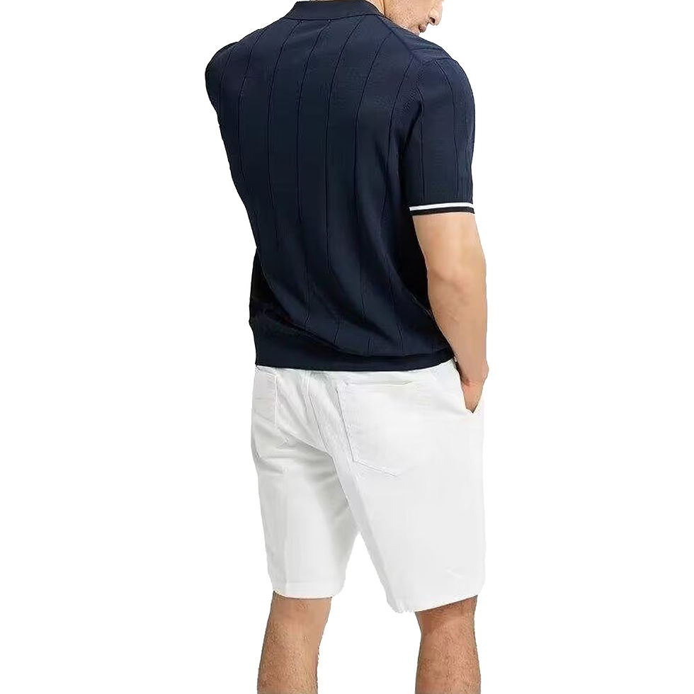 Thumbnail: CHCH 2024 New Summer Ribbed Knit Polo Shirt for Men Breathable and Cool Brand Qu