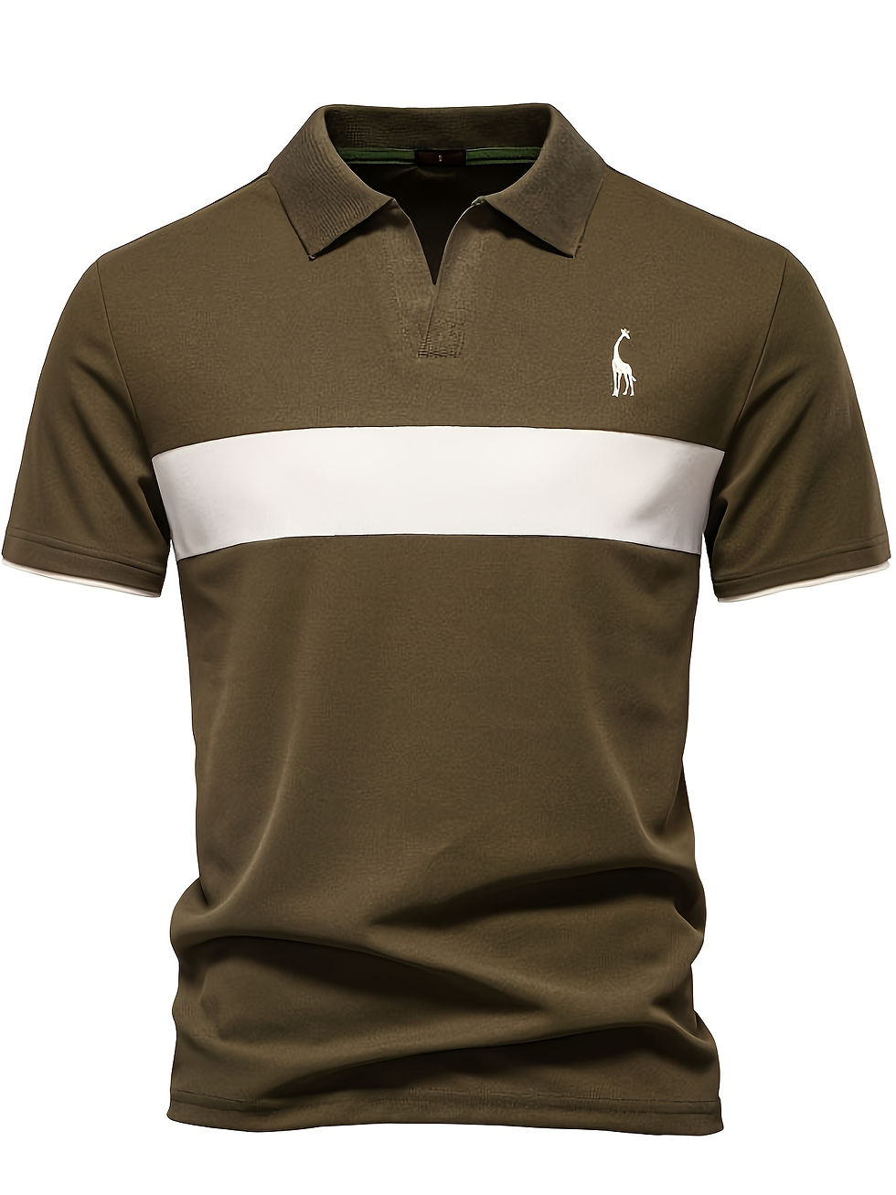 Thumbnail: Casual Men's Stylish Embroidered Polo Shirts - Short Sleeve Lapel T - Shirts, V 