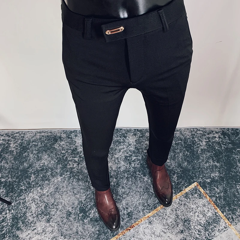 Thumbnail: Spring 2026 Mens Casual Slim Fit Dress Pants Streetwear Suit Pants Men High Qual