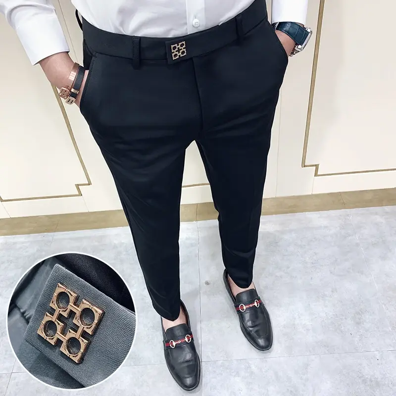 Thumbnail: Spring 2026 Mens Casual Slim Fit Dress Pants Streetwear Suit Pants Men High Qual