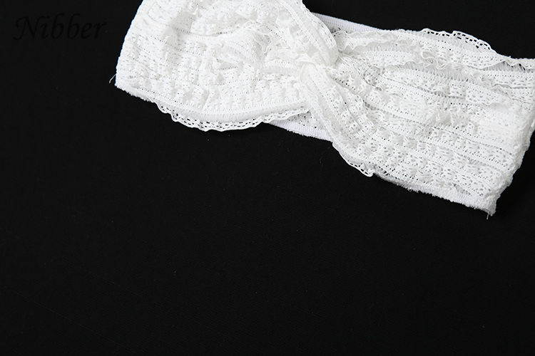 Thumbnail: Nibber Elegant Stacked Folds Two Piece Set Women Solid Thin Strapless Chest Tops