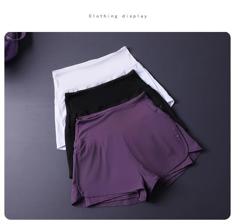 Thumbnail: Women's 2 in 1 Shorts with Pockets - Lightweight Breathable Loose Anti-Disclosur