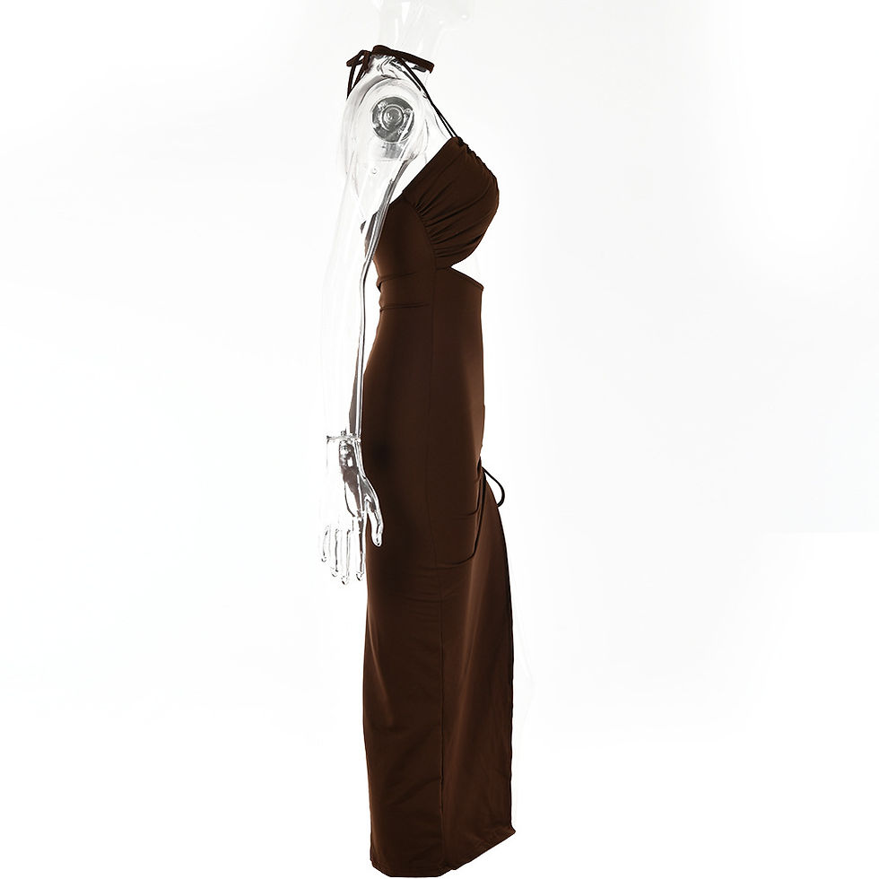 Thumbnail: Sleeveless Sexy Female Midi Backless Dresses Slim Night Club Party Women's Dress