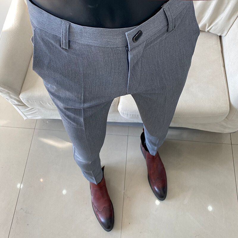Thumbnail: Spring 2026 Mens Casual Slim Fit Dress Pants Streetwear Suit Pants Men High Qual