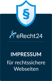 Siegel eRecht24 Impressum für rechtssichere Webseiten