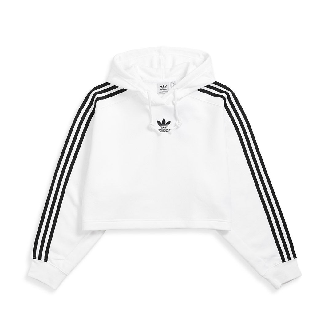 Adidas Originals Crop Hoodie - White