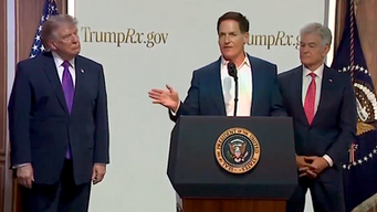 President Donald Trump, Mark Cuban, Dr. Mehmet Oz. 