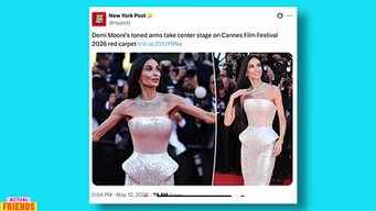 Photos showing a frail-looking Demi Moore on the red carpet in Cannes.