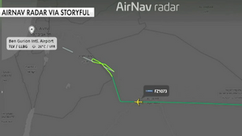 Radar path showing when flight plunged in mid-air.