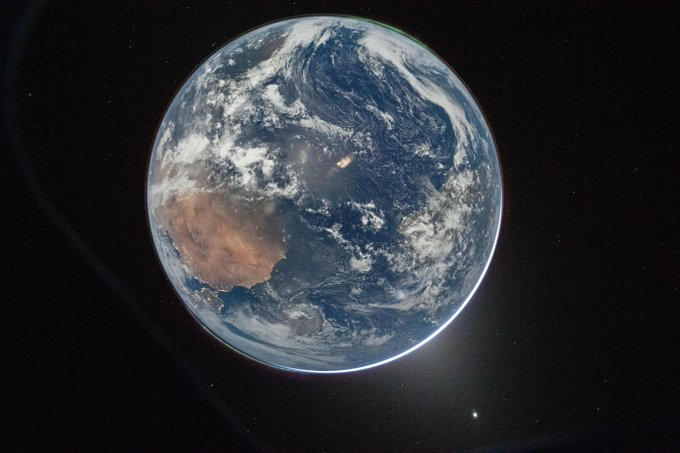 Earth as seen from Artemis II mission. 