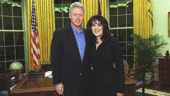 Bill Clinton and Monica Lewinsky pictured in the Oval Office in the mid-1990s.