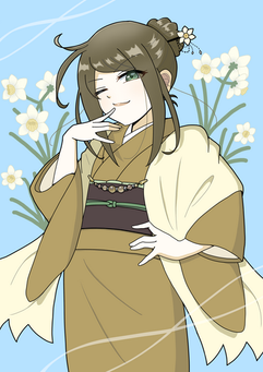 水仙の花言葉イメージの女の子