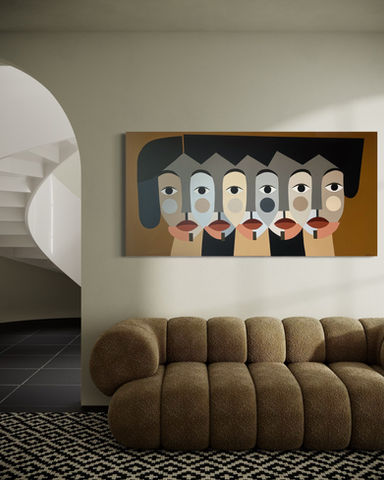 Convergence, 2025. Acrylic on cotton, 100 x 200 - commissioned for VIA Antwerp