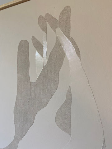 The Space Between Us, 2025. Acrylic on cotton, 50 x 70 - commissioned for Praktijk M