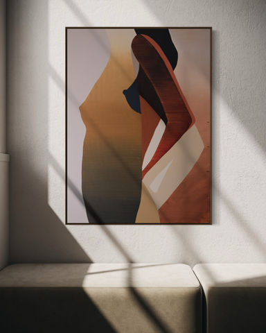 The Shape of Her, 2026. Acrylic on cotton, 60 x 80.