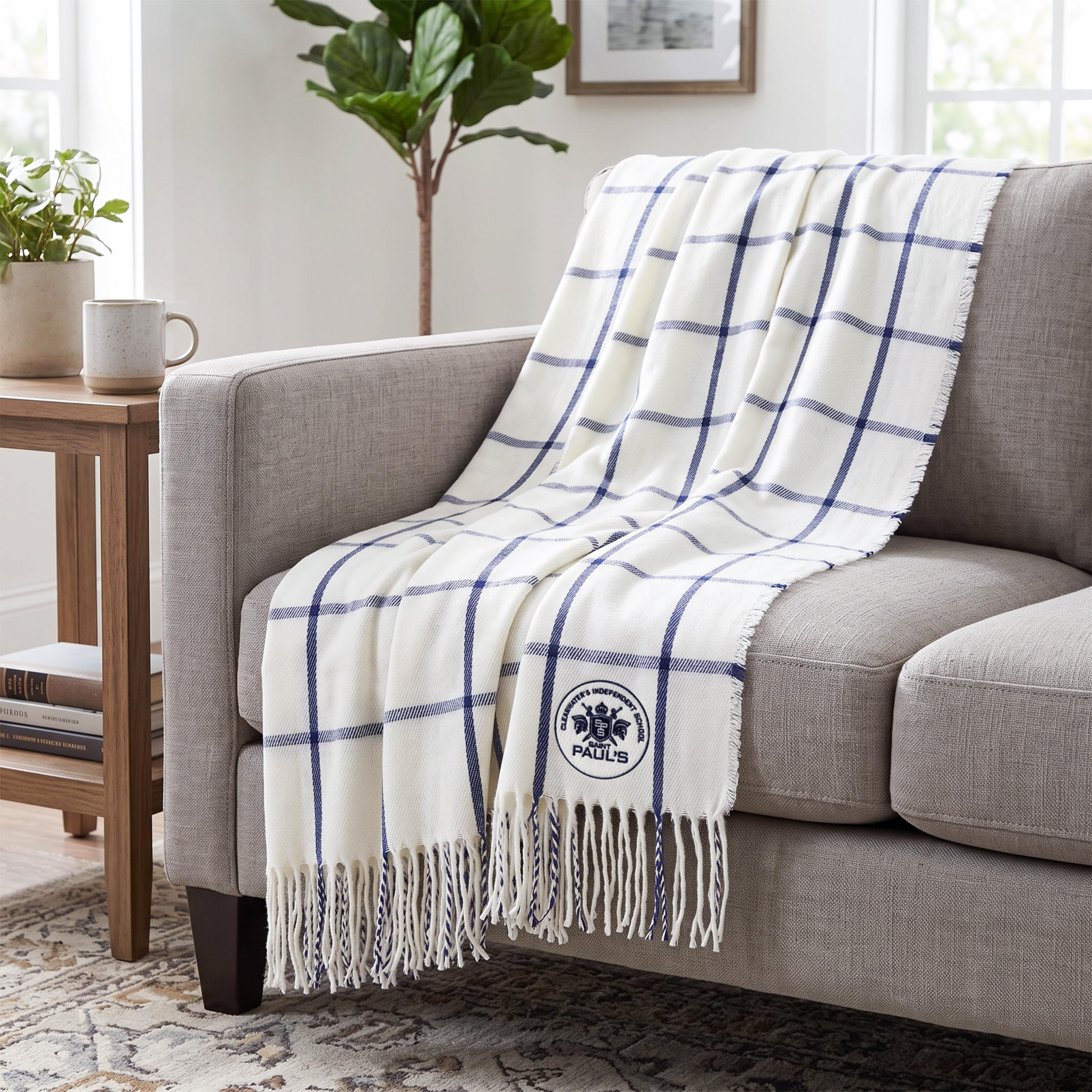 Saint Paul's Embroidered Charleston Fringe Blanket (Pick Up)
