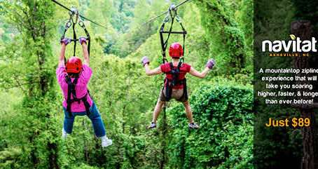Ziplining is just down the road from us