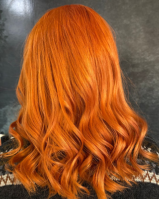 Fiery Orange Hair Full Head Colour