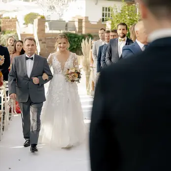 Brauteinzug bei Trauung Hoher Darsberg Hochzeit
