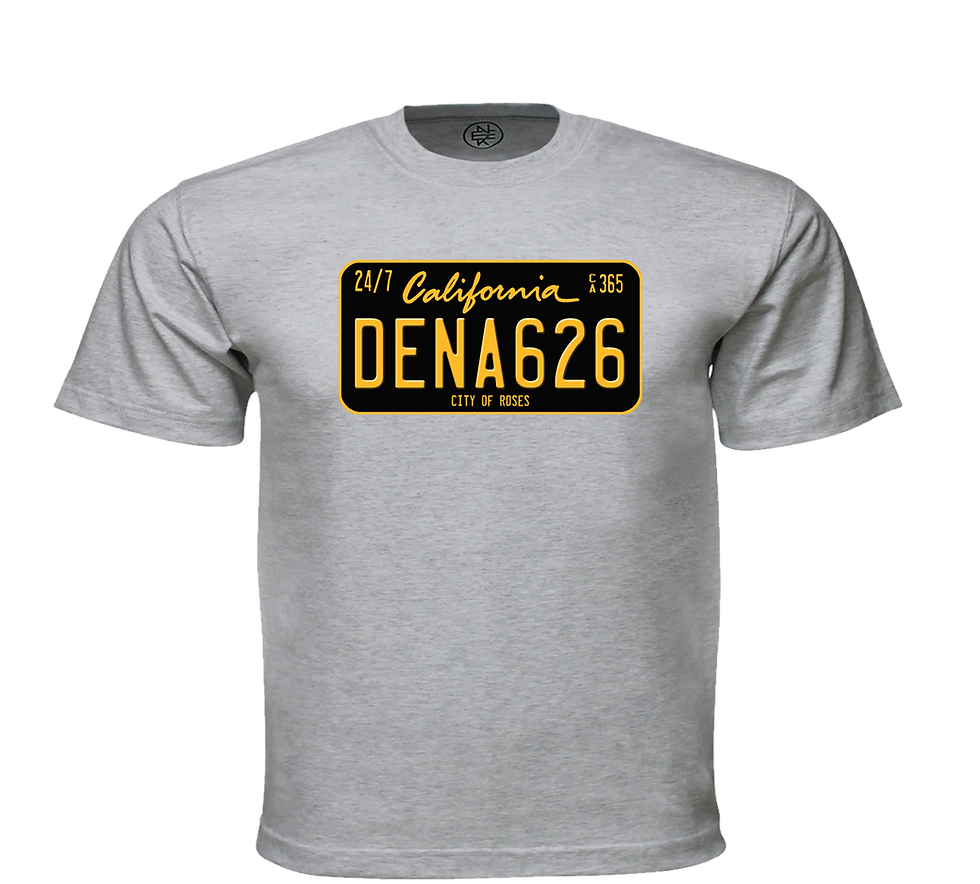Thumbnail: DENA626 LICENSE PLATE T SHIRT GOLD