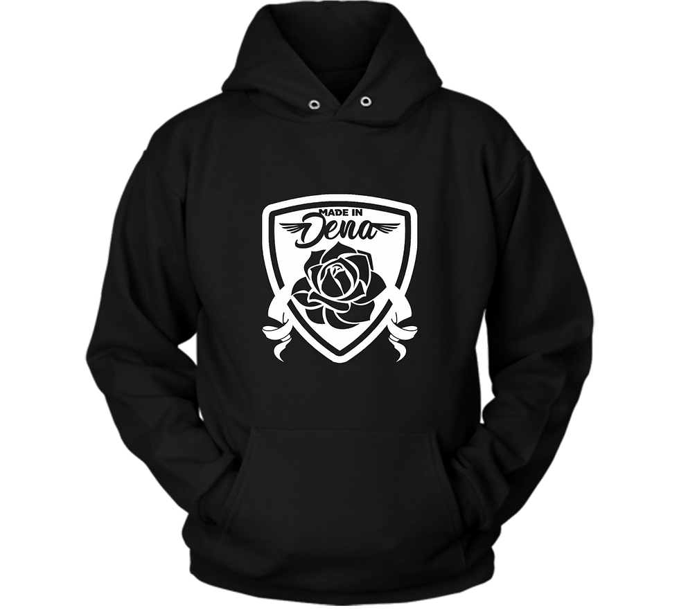 Thumbnail: MADE IN DENA SHIELD HOODIE (WHITE LOGO)