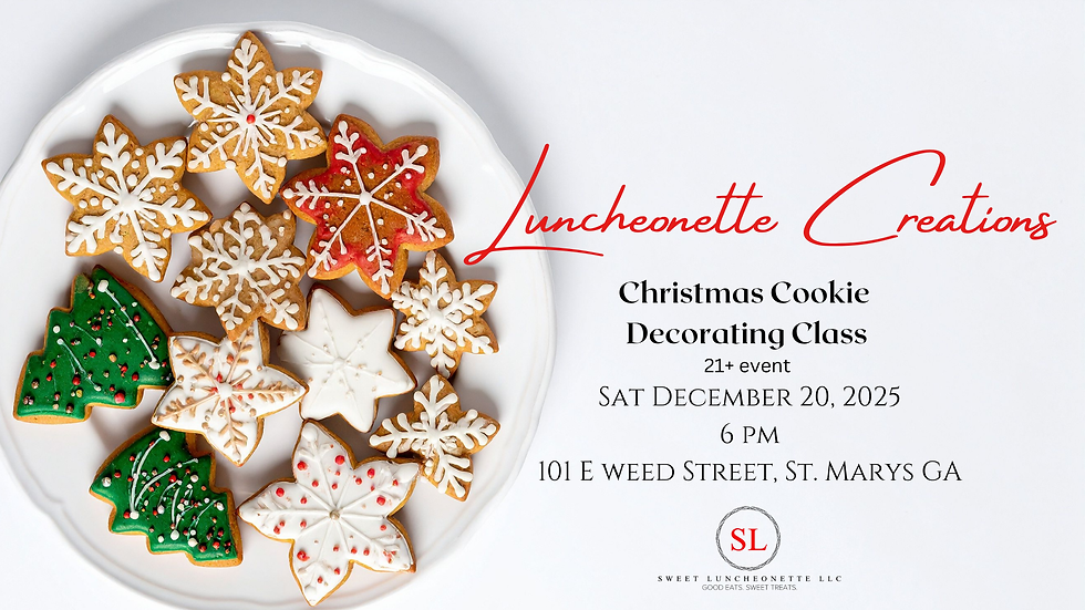 Luncheonette Creations: Christmas Cookie Decorating Class