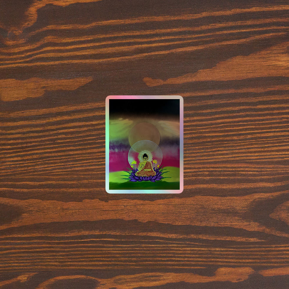 Thumbnail: AcrylicDrift Original Artwork Holographic stickers