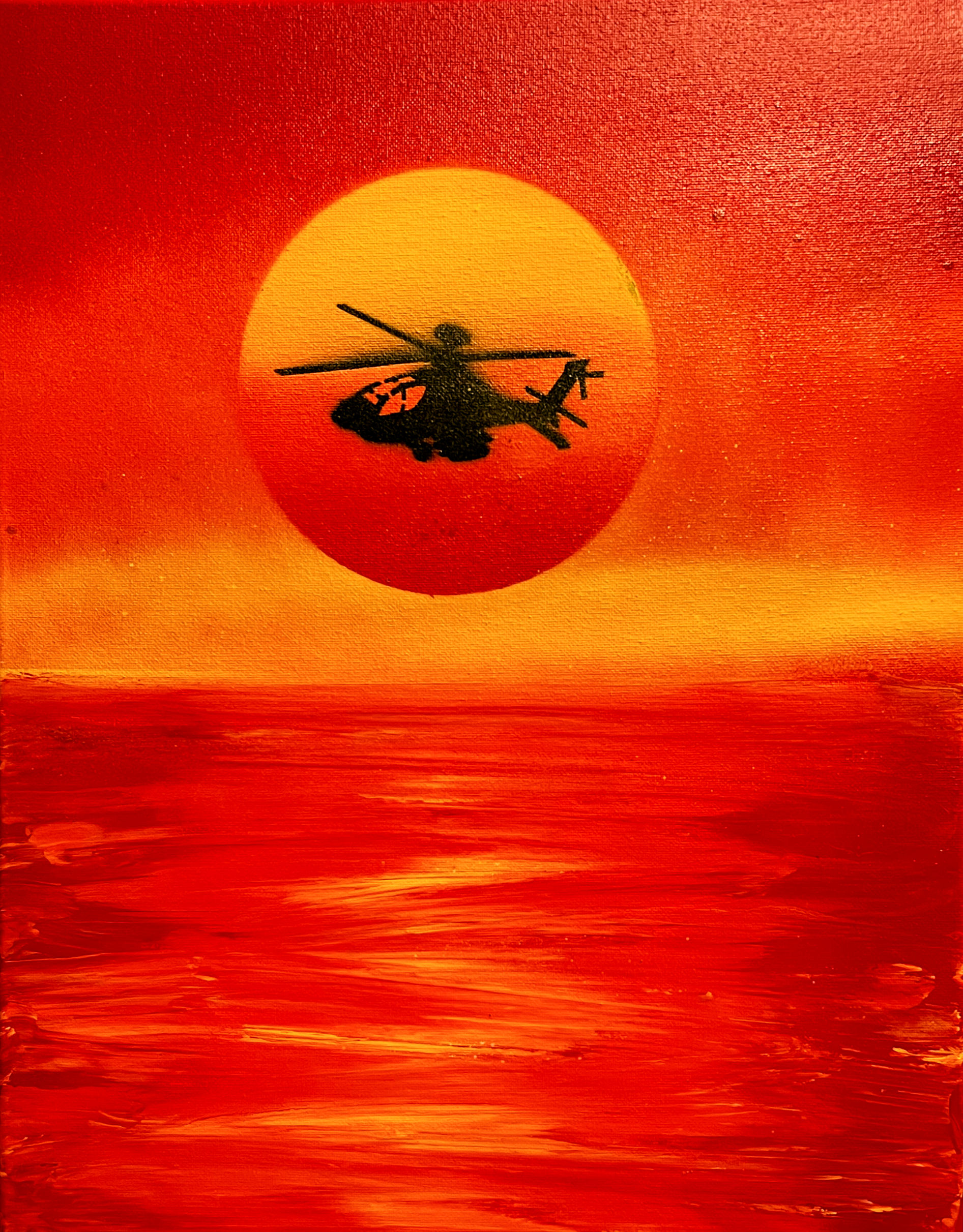 Sunset on approach