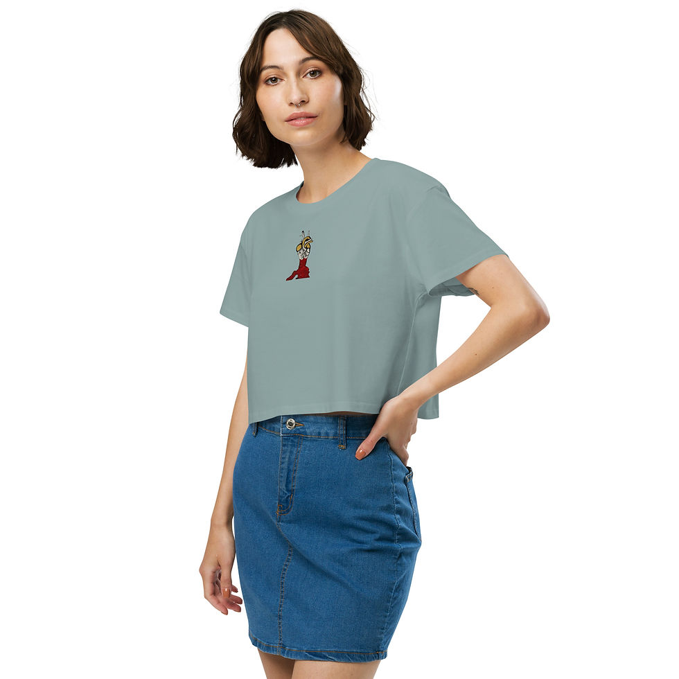 Thumbnail: AcrylicDrift Original Artwork Women’s crop top