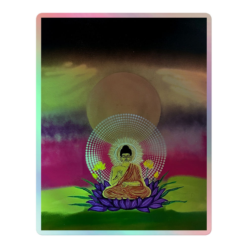 Thumbnail: AcrylicDrift Original Artwork Holographic stickers